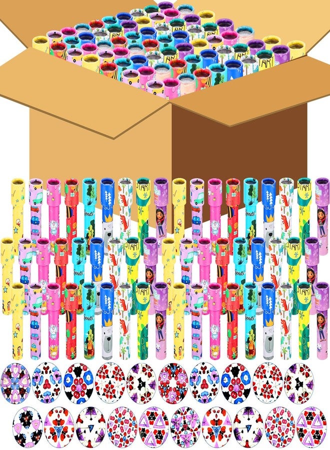 Jerify 100 Pcs Classic Kaleidoscopes Bulk Kids Birthday Party Favor Educational Kaleidoscope Toy Return Gift Retro Goody Bag Fillers for School Classroom Carnival Prizes, Random Pattern - Image 1
